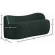 Meridian Furniture Flair Green Boucle Fabric Bench