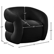 Meridian Furniture Roxbury Black Velvet Accent Chair