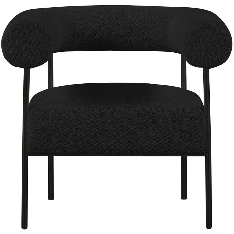 Meridian Furniture Blake Black Boucle Fabric Accent Chair