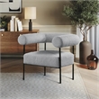 Meridian Furniture Blake Grey Boucle Fabric Accent Chair
