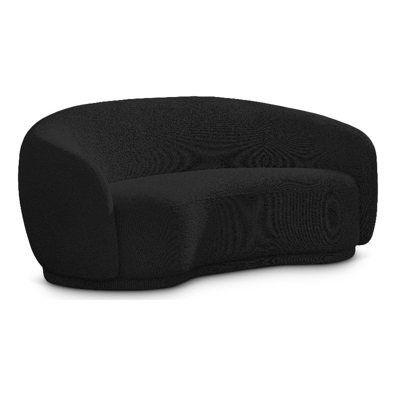 Meridian Furniture Hyde Black Boucle Fabric Loveseat