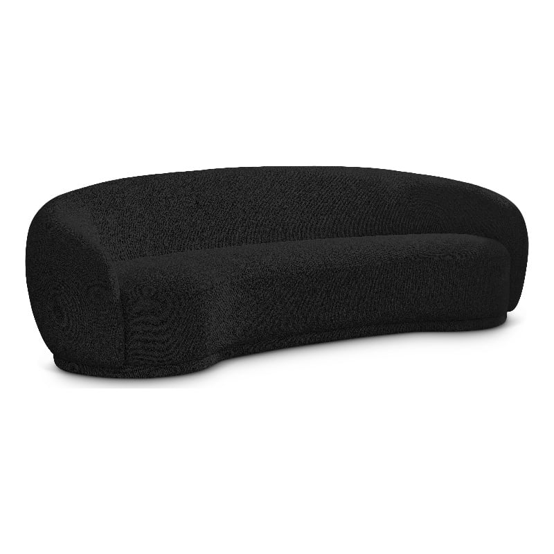 Meridian Furniture Hyde Black Boucle Fabric Sofa