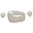 Meridian Furniture Hyde Cream Boucle Fabric Chair