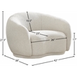 Meridian Furniture Hyde Cream Boucle Fabric Chair