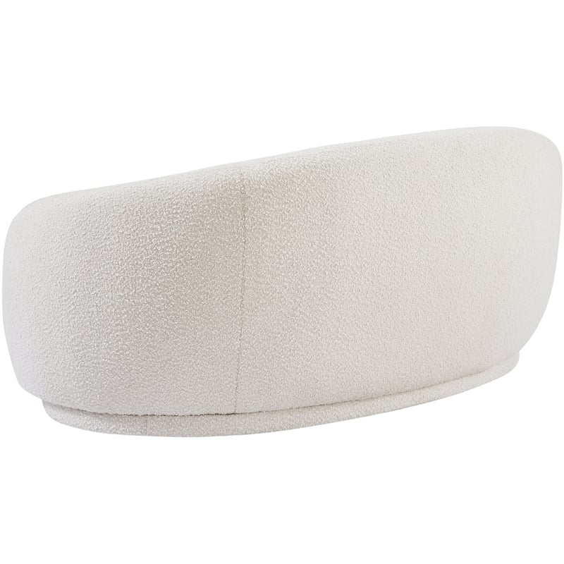 Meridian Furniture Hyde Cream Boucle Fabric Loveseat