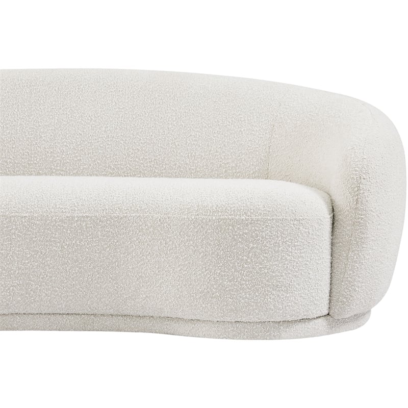 Meridian Furniture Hyde Cream Boucle Fabric Loveseat