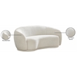 Meridian Furniture Hyde Cream Boucle Fabric Loveseat