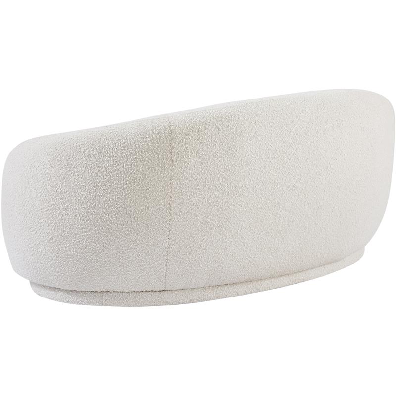 Meridian Furniture Hyde Cream Boucle Fabric Loveseat