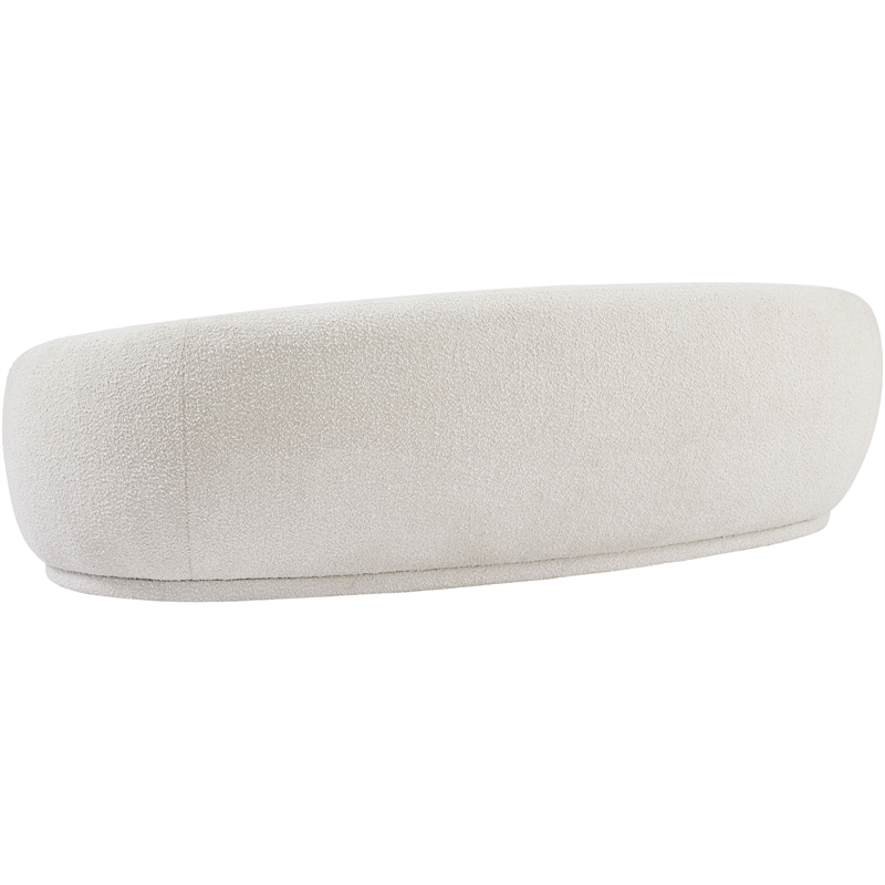 Meridian Furniture Hyde Cream Boucle Fabric Sofa