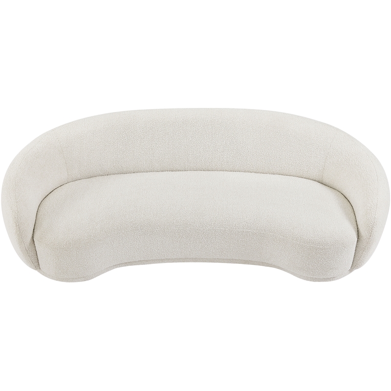 Meridian Furniture Hyde Cream Boucle Fabric Sofa