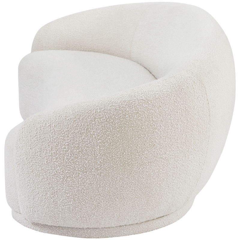 Meridian Furniture Hyde Cream Boucle Fabric Sofa