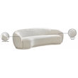 Meridian Furniture Hyde Cream Boucle Fabric Sofa