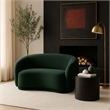 Meridian Furniture Hyde Green Boucle Fabric Loveseat