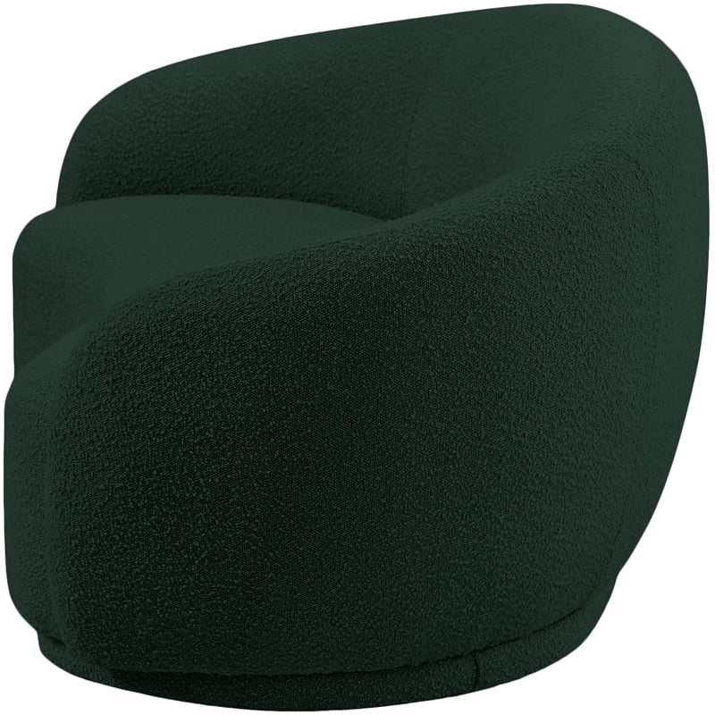 Meridian Furniture Hyde Green Boucle Fabric Loveseat