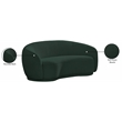 Meridian Furniture Hyde Green Boucle Fabric Loveseat