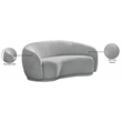 Meridian Furniture Hyde Grey Boucle Fabric Loveseat