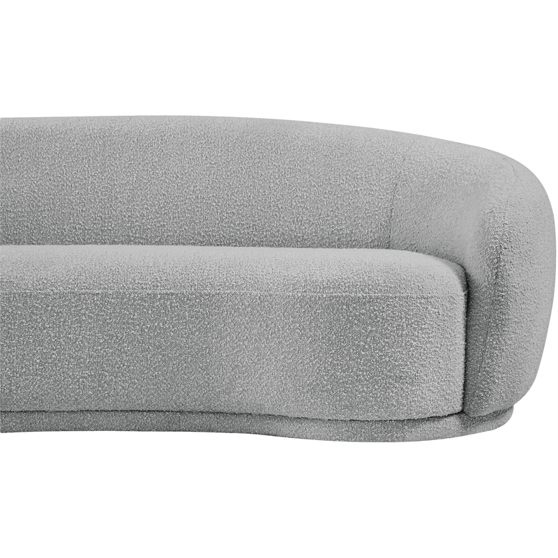 Meridian Furniture Hyde Grey Boucle Fabric Sofa