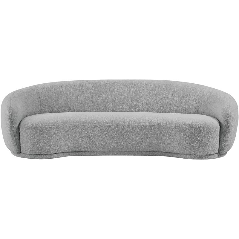 Meridian Furniture Hyde Grey Boucle Fabric Sofa