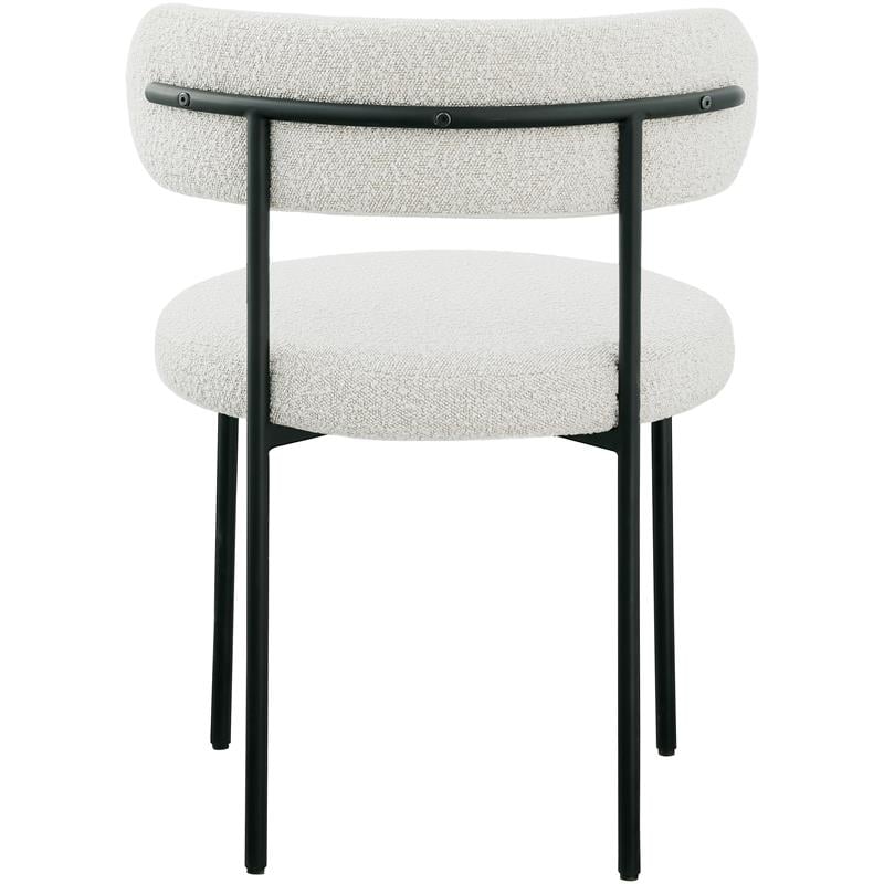 Meridian Furniture Beacon Cream Boucle Fabric Dining Chair