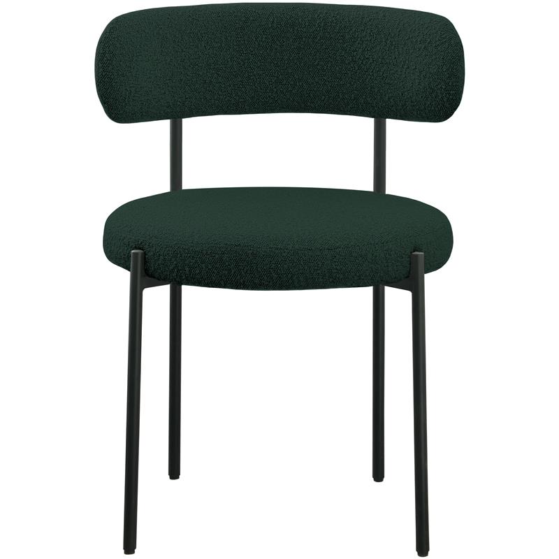 Meridian Furniture Beacon Green Boucle Fabric Dining Chair