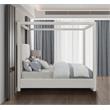 Meridian Furniture Emerson Cream Linen Textured Fabric King Bed