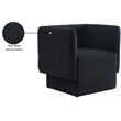 Meridian Furniture Vera Black Boucle Fabric Accent Chair
