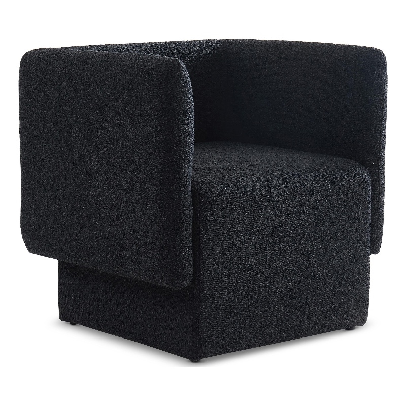 Meridian Furniture Vera Black Boucle Fabric Accent Chair