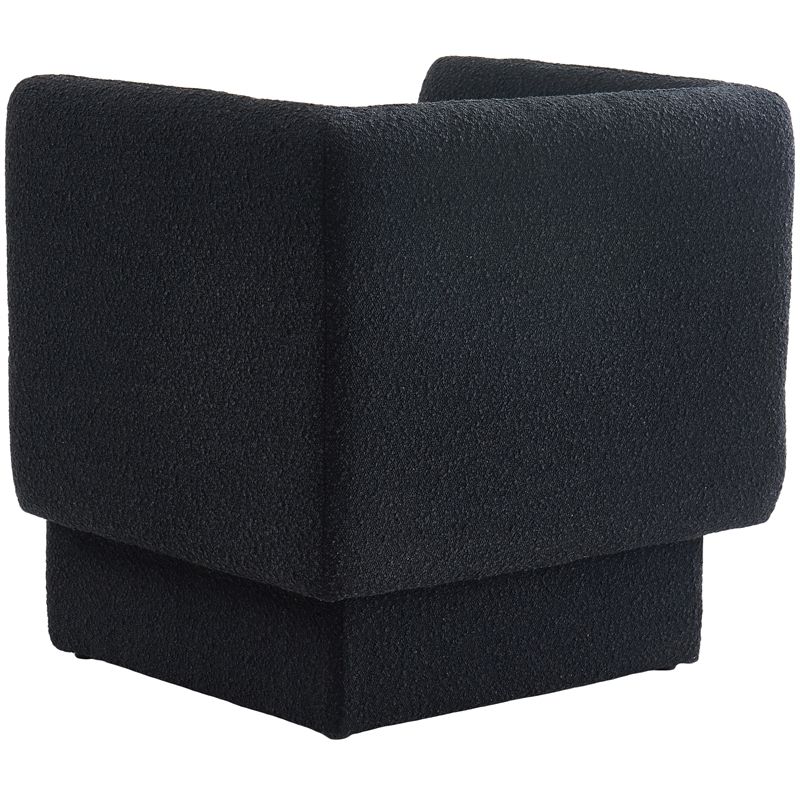 Meridian Furniture Vera Black Boucle Fabric Accent Chair