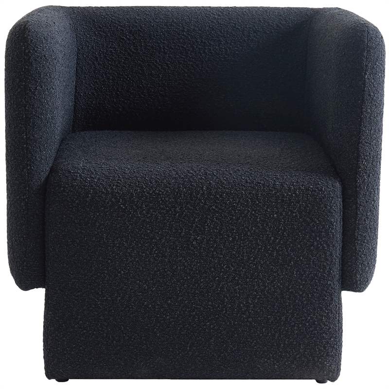 Meridian Furniture Vera Black Boucle Fabric Accent Chair