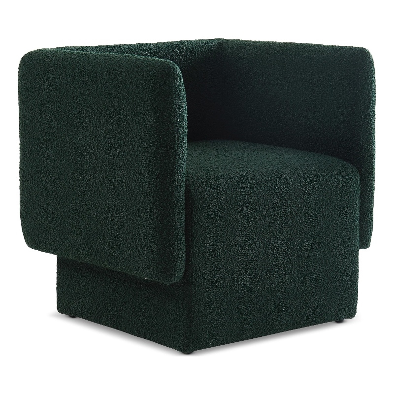 Meridian Furniture Vera Green Boucle Fabric Accent Chair