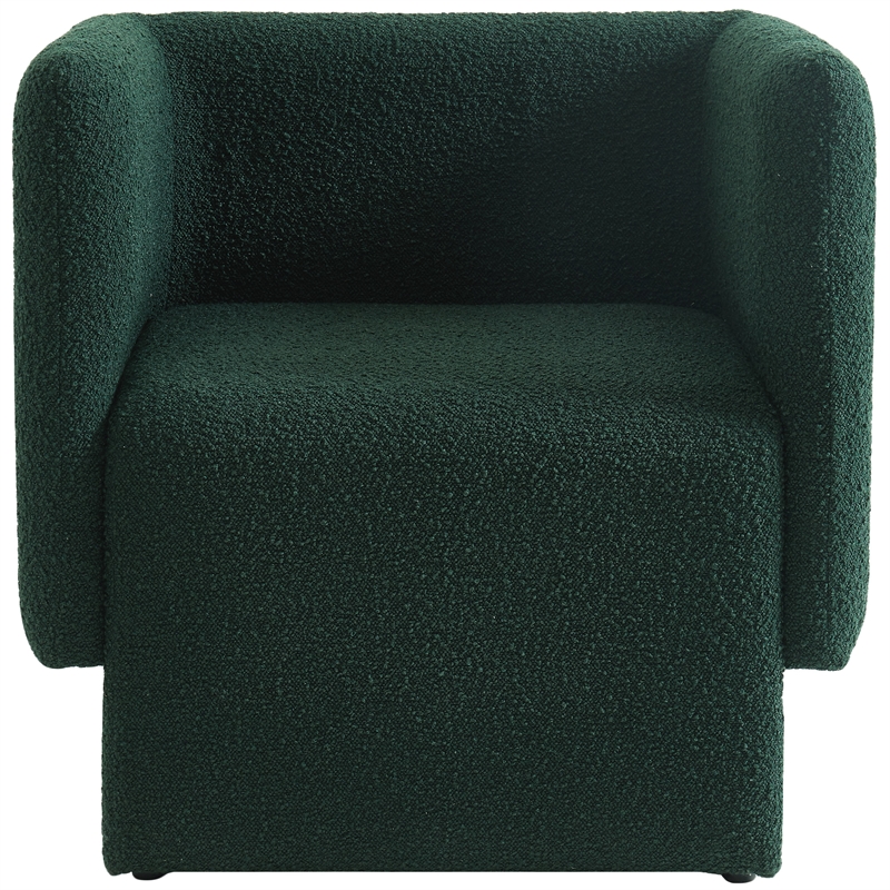 Meridian Furniture Vera Green Boucle Fabric Accent Chair