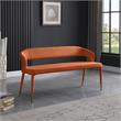 Meridian Furniture Destiny Cognac Velvet Bench