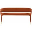 Meridian Furniture Destiny Cognac Velvet Bench