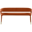 Meridian Furniture Destiny Cognac Velvet Bench