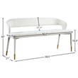 Meridian Furniture Destiny Cream Velvet Bench