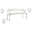 Meridian Furniture Destiny Cream Velvet Bench