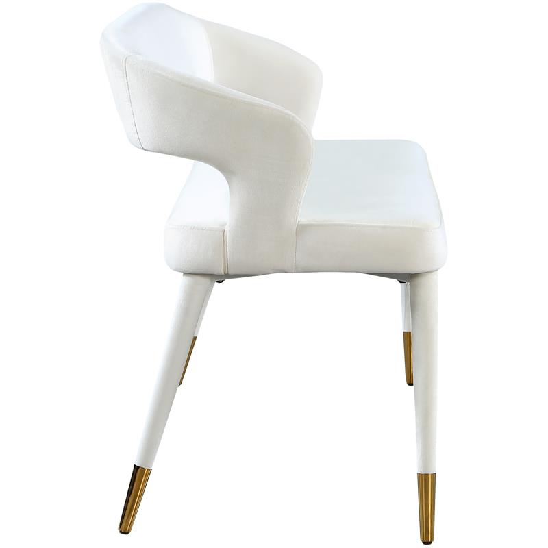 Meridian Furniture Destiny Cream Velvet Bench