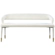 Meridian Furniture Destiny Cream Velvet Bench