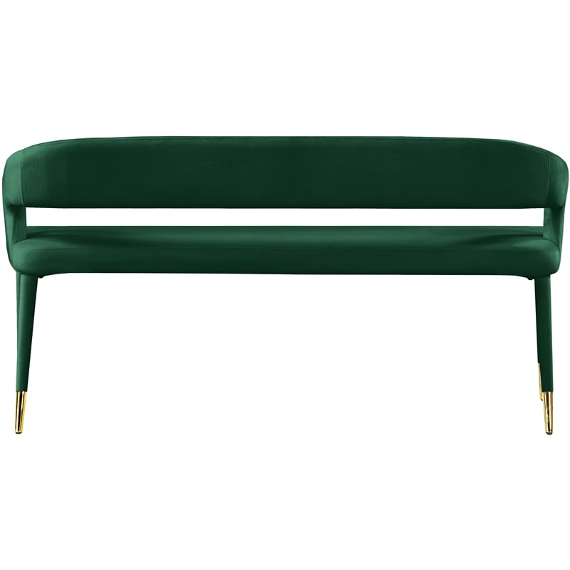 Meridian Furniture Destiny Green Velvet Bench