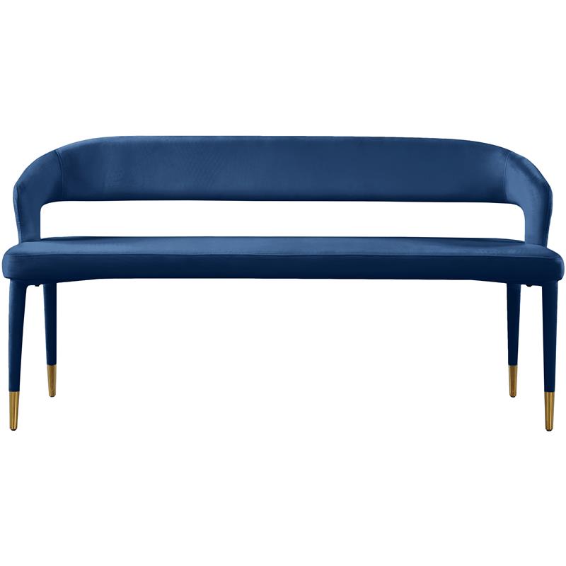 Meridian Furniture Destiny Navy Velvet Bench