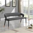 Meridian Furniture Destiny Grey Vegan Leather Bench