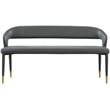 Meridian Furniture Destiny Grey Vegan Leather Bench