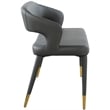 Meridian Furniture Destiny Grey Vegan Leather Bench