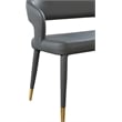 Meridian Furniture Destiny Grey Vegan Leather Bench