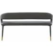 Meridian Furniture Destiny Grey Vegan Leather Bench