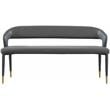 Meridian Furniture Destiny Grey Vegan Leather Bench