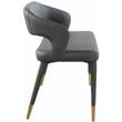 Meridian Furniture Destiny Grey Vegan Leather Bench