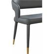 Meridian Furniture Destiny Grey Vegan Leather Bench