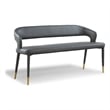 Meridian Furniture Destiny Grey Vegan Leather Bench