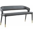 Meridian Furniture Destiny Grey Vegan Leather Bench